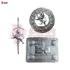 Scottish Highland Chrome Kilt Belt Buckle – Lion Rampant Design with Brooch & Pin