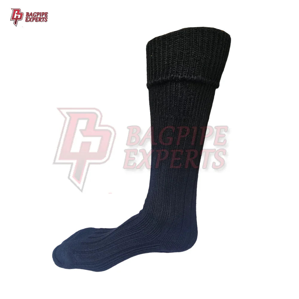 Black Scottish Kilt Hose – Traditional Highland Dress Socks