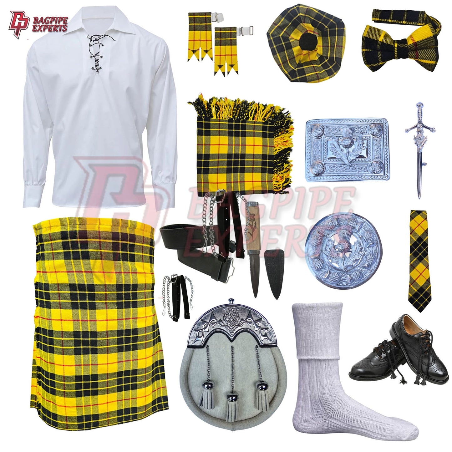 MacLeod of Lewis Tartan Complete Highland Dress Set – Full Scottish Kilt Outfit with Accessories