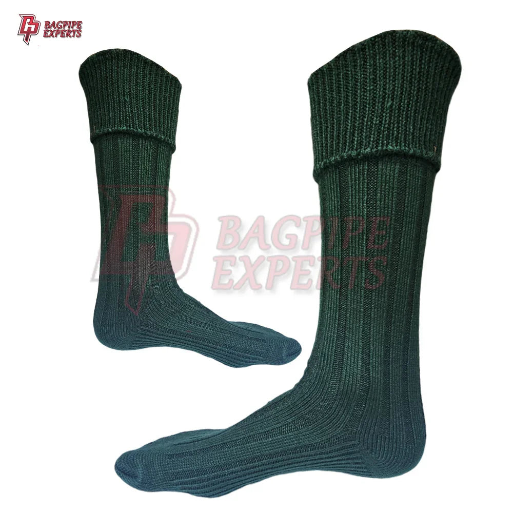 Premium Green Kilt Hose Socks – Authentic Scottish Highland Wear