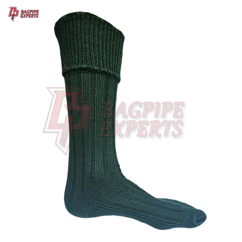 Premium Green Kilt Hose Socks – Authentic Scottish Highland Wear