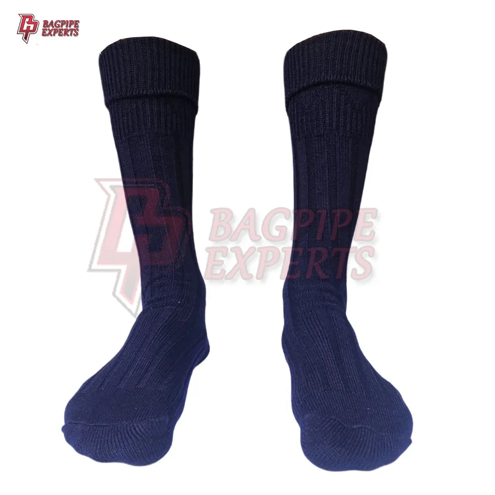 Classic Blue Scottish Kilt Hose Socks – Highland Dress Essential