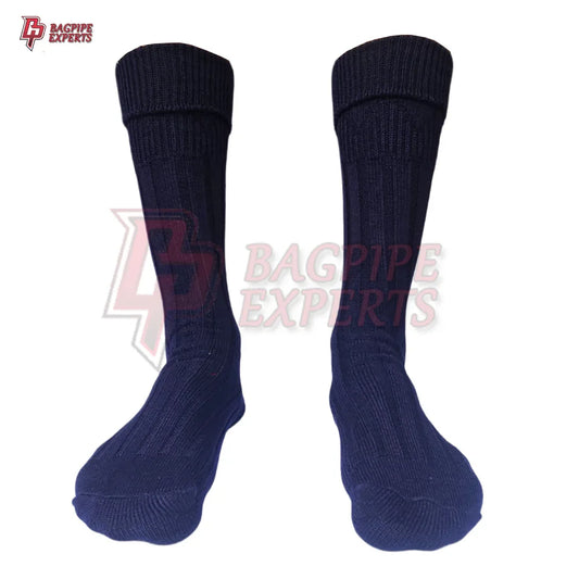 Classic Blue Scottish Kilt Hose Socks – Highland Dress Essential