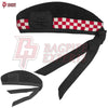 Scottish Glengarry Hat – Wool Diced Cap Black with Red & White Dice Pattern