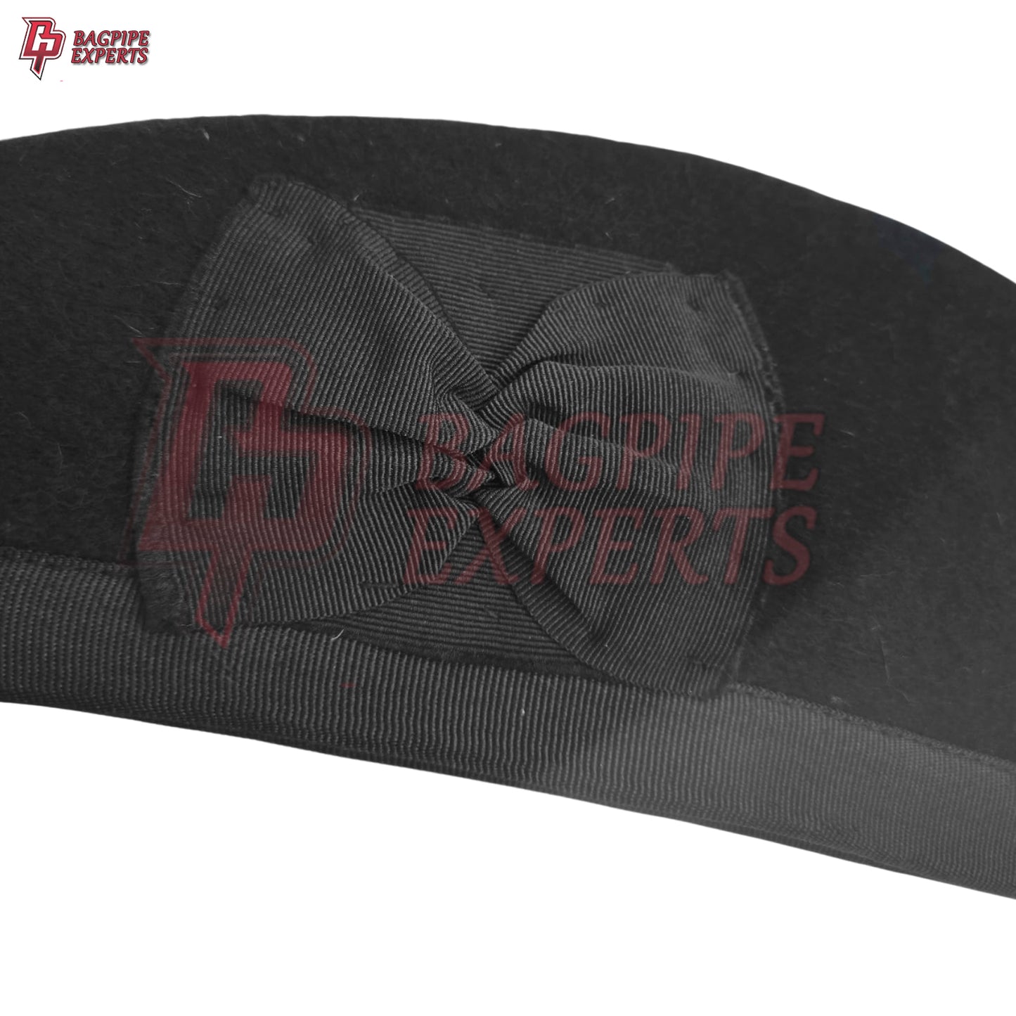 Scottish Glengarry Hat – Plain Black Pure Wool Highland Piper Cap