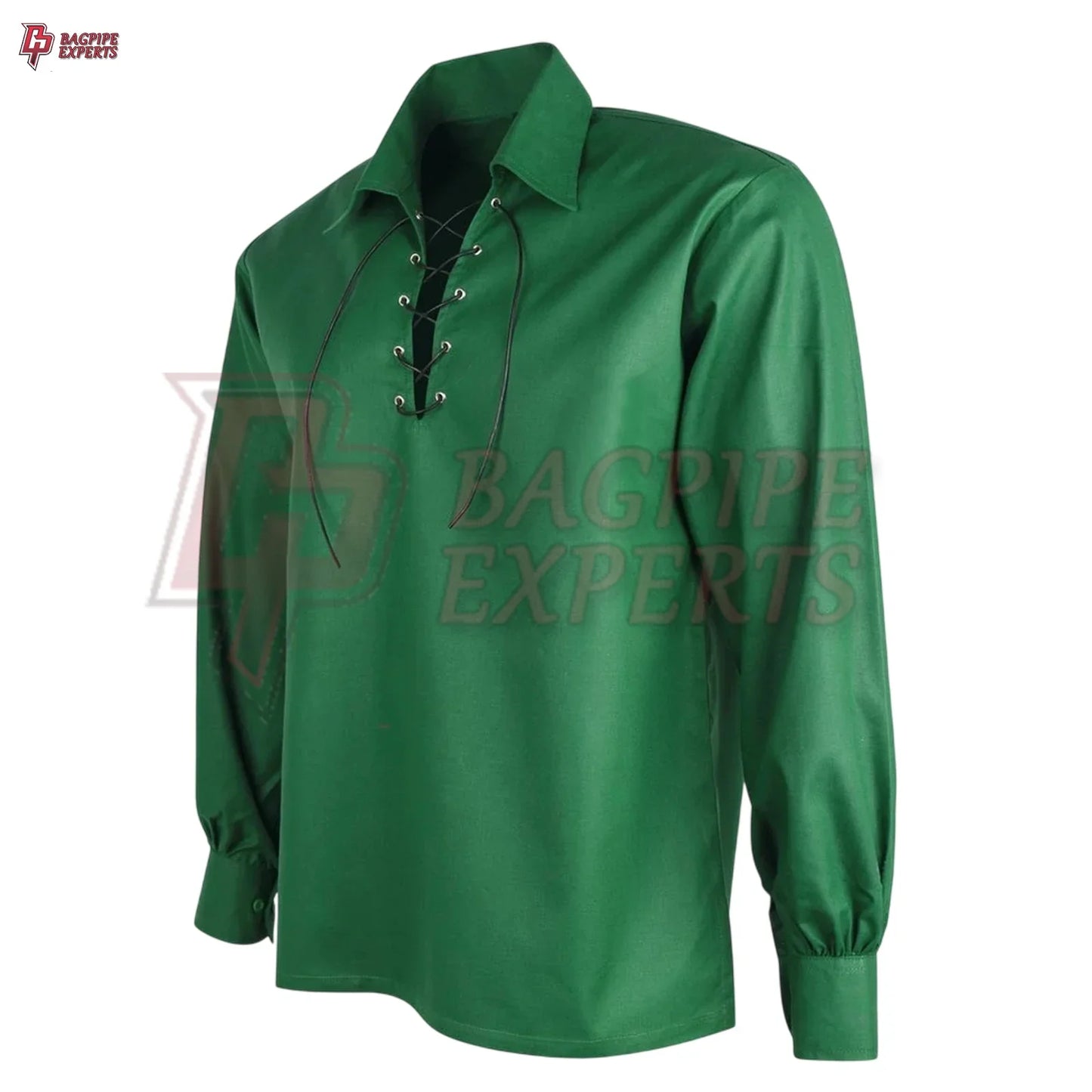 Green Jacobite Ghillie Shirt – Authentic Scottish Renaissance Top