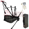 Great Highland Bagpipes – Gray Watch Tartan, Silver Mount with Case & Reeds