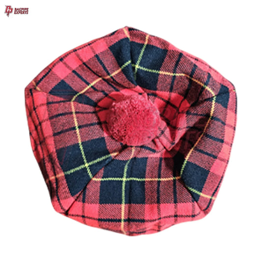McQueen Modern Tartan Tam O’Shanter – Traditional Scottish Tammy Cap