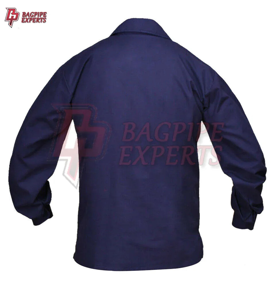 NavyBlue Jacobite Ghillie Shirt – Traditional Highland Renaissance Top