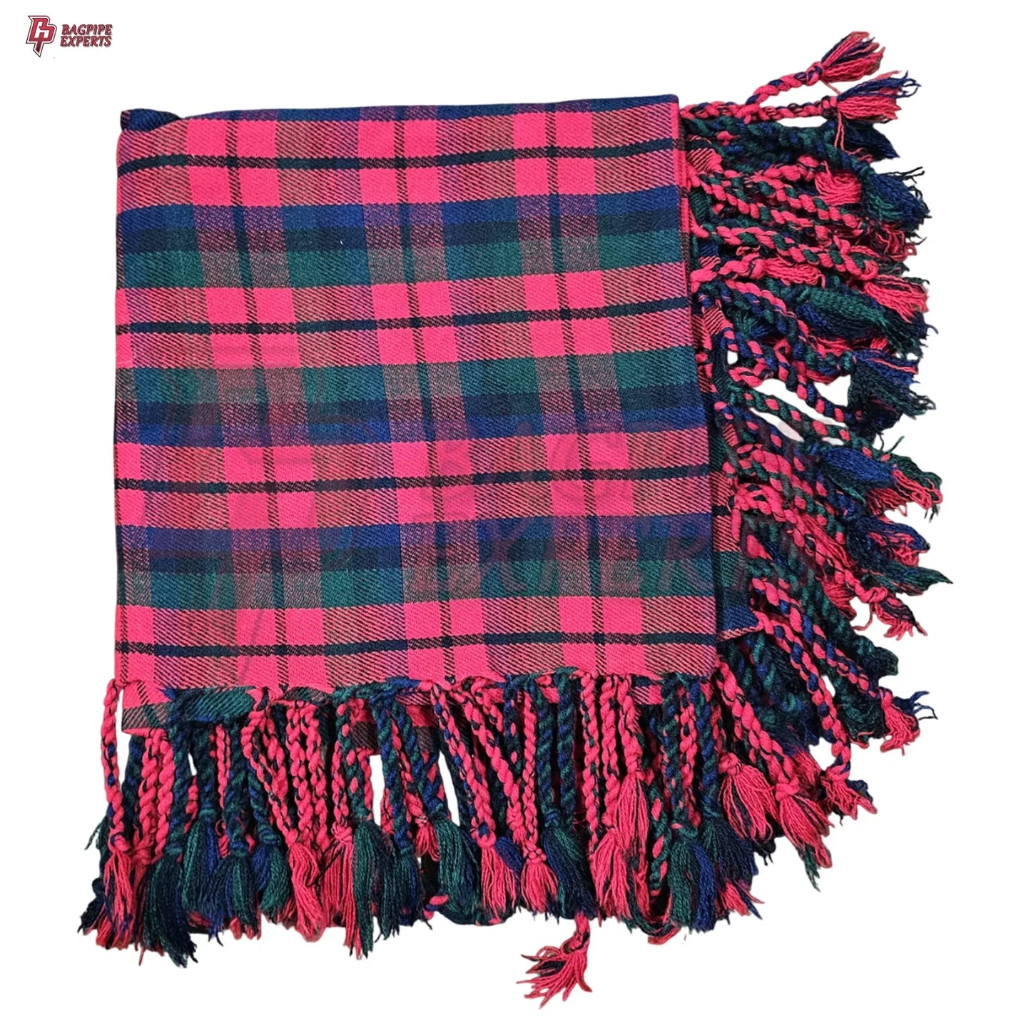 Robertson Red Tartan Fly Plaid – Authentic Scottish Highland Shoulder Drape