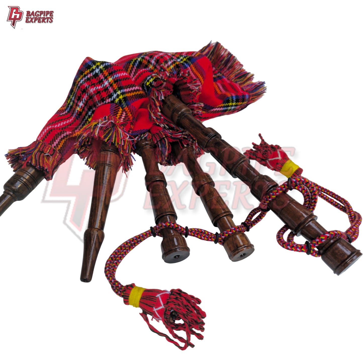 Scottish Mini Bagpipes for Kids – Royal Stewart Tartan Playable Toy Instrument