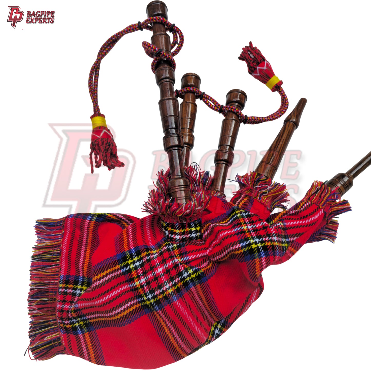 Scottish Mini Bagpipes for Kids – Royal Stewart Tartan Playable Toy Instrument