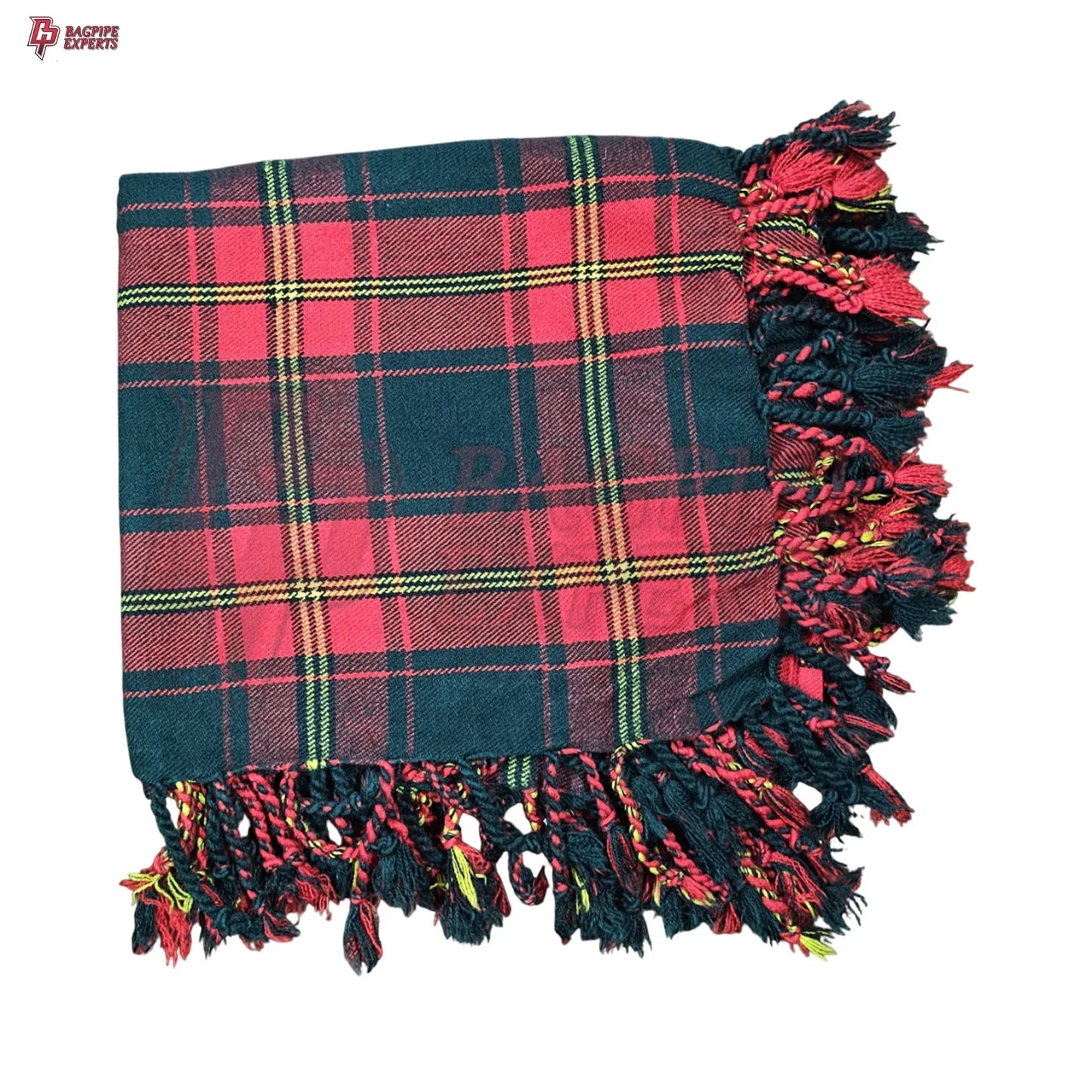 Ulster Red Tartan Fly Plaid – Traditional Scottish & Irish Highland Shoulder Drape