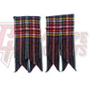 Black Stewart Kilt Flashes – Traditional Highland Wear Accessory