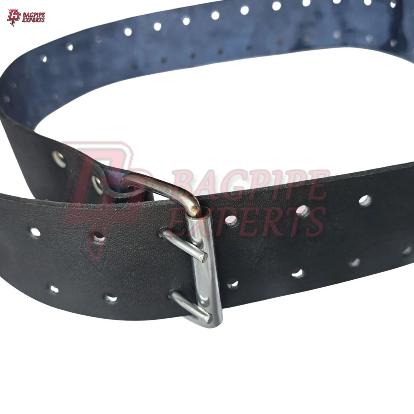 Double Prong Buckle Leather Belt for Kilts – Traditional Highland Dress Accessory