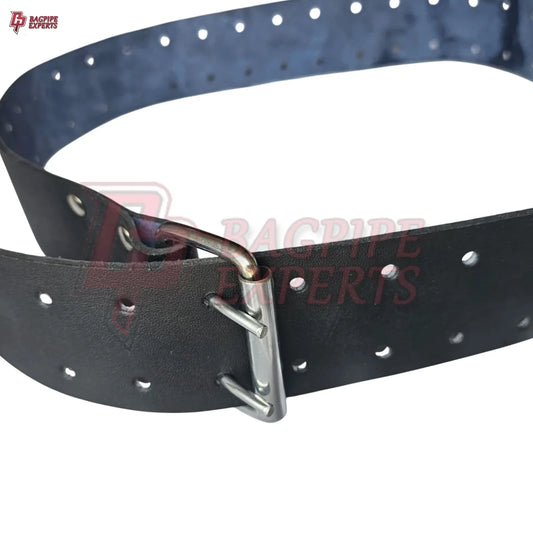 Double Prong Buckle Leather Belt for Kilts – Traditional Highland Dress Accessory