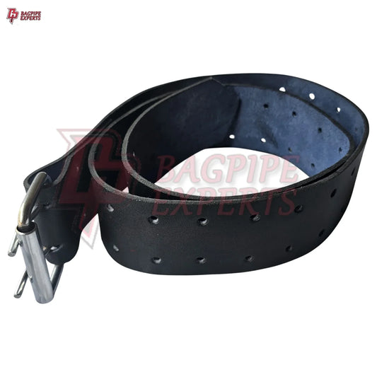Double Prong Buckle Leather Belt for Kilts – Traditional Highland Dress Accessory