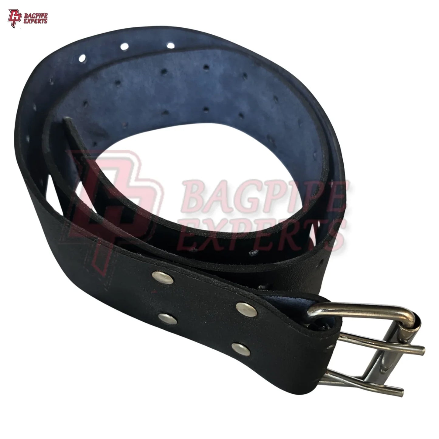 Double Prong Buckle Leather Belt for Kilts – Traditional Highland Dress Accessory