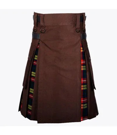 Men Khaki Fashion Hybrid Kilt