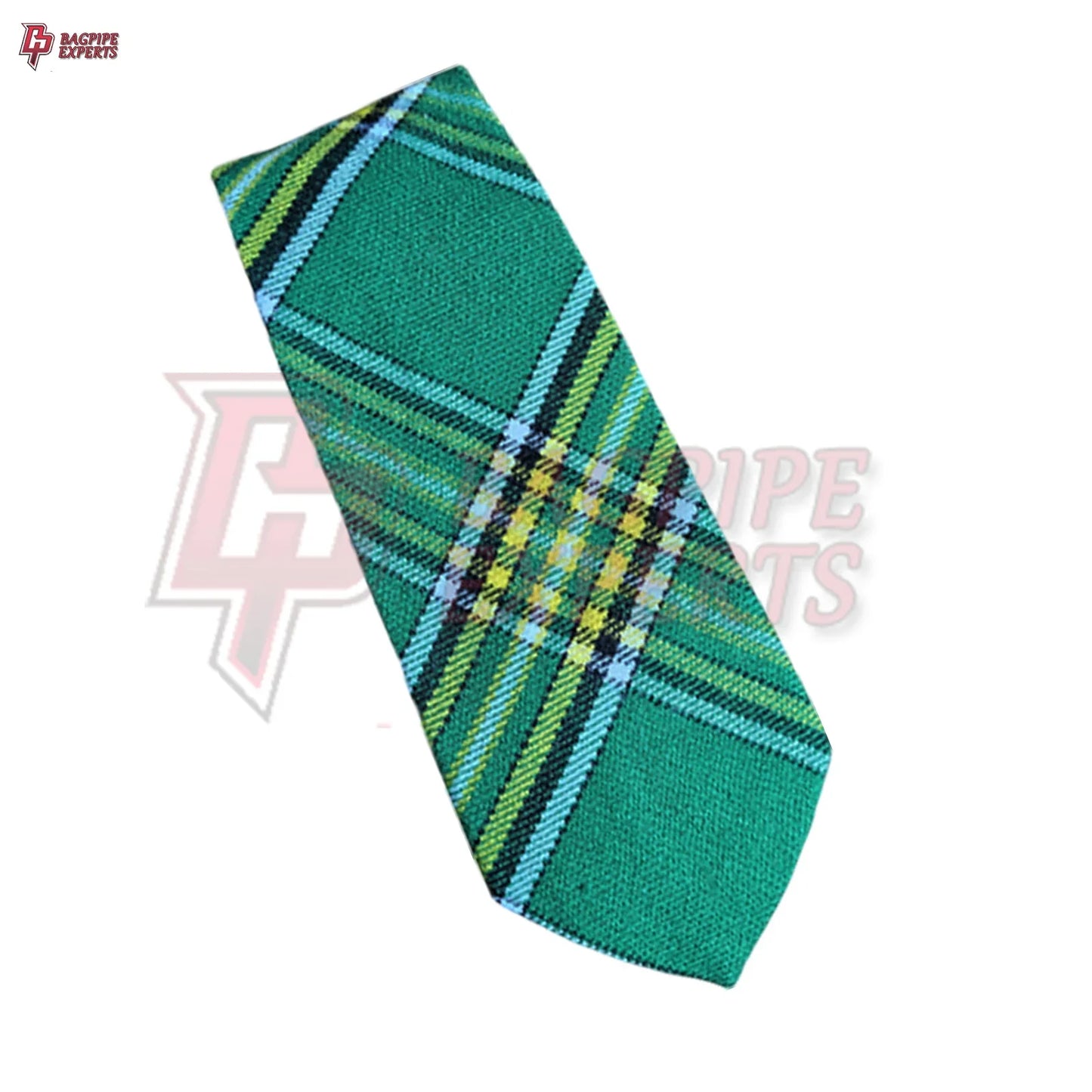 Irish Green Tartan Neck Tie – Scottish Plaid Formal Wear Accessory