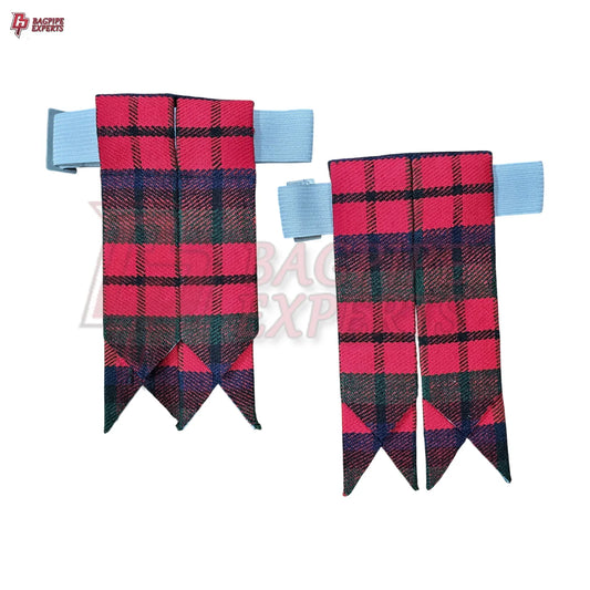 Robertson Red Tartan Kilt Flashes – Traditional Scottish Highland Accessory
