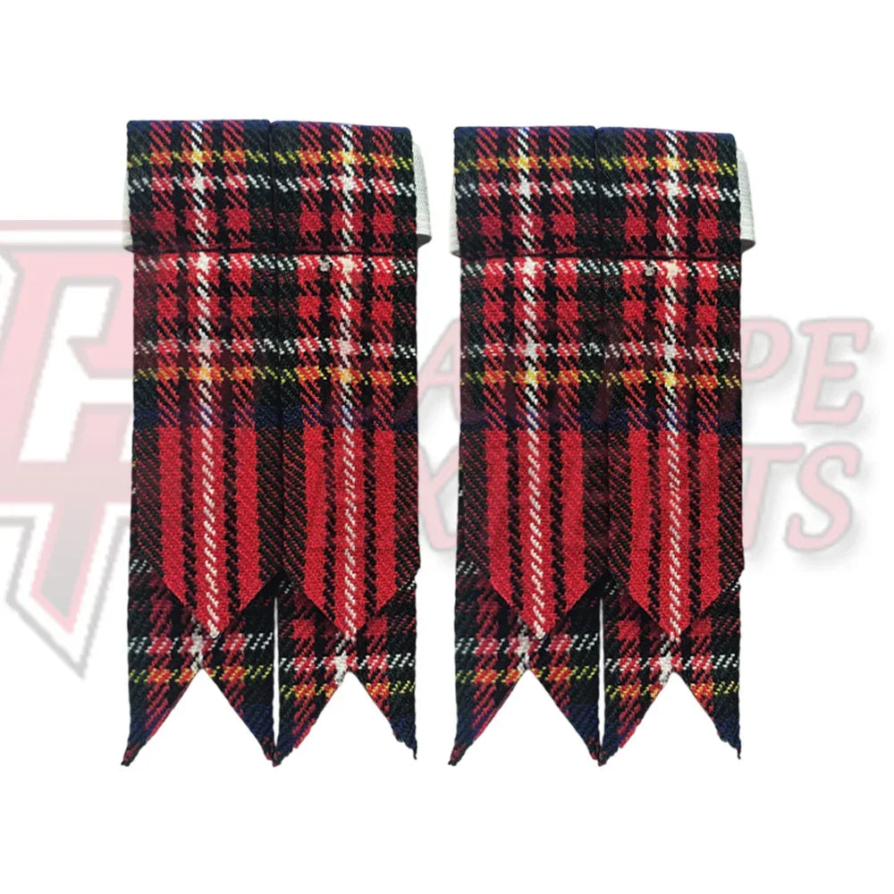 Royal Stewart Tartan Flashes – Traditional Scottish Kilt Hose Accessories