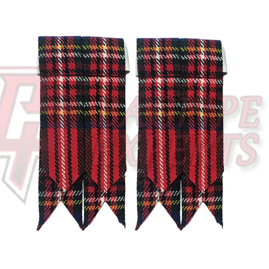 Royal Stewart Tartan Flashes – Traditional Scottish Kilt Hose Accessories