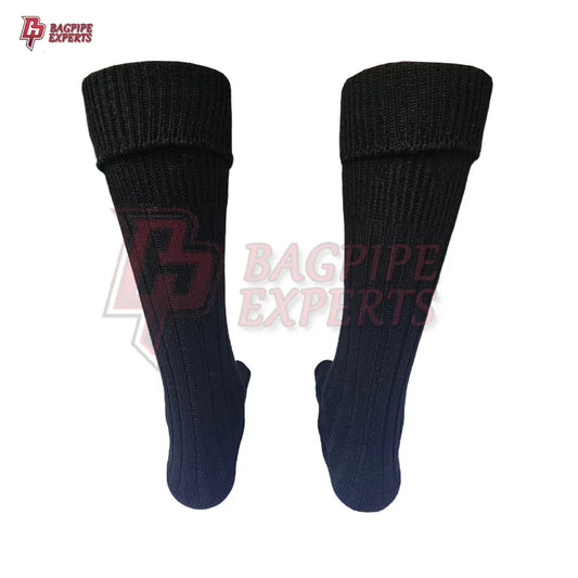 Black Scottish Kilt Hose – Traditional Highland Dress Socks