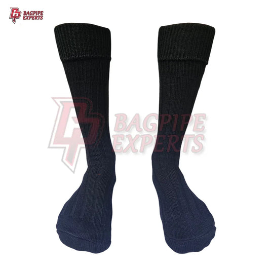 Black Scottish Kilt Hose – Traditional Highland Dress Socks