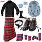 Robertson Red Tartan Highland Dress Set – Customizable Outfit