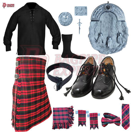 Robertson Red Tartan Highland Dress Set – Customizable Outfit