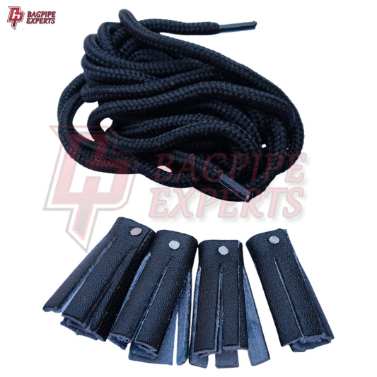 Premium Black Ghillie Brogue Shoe Laces – Durable Scottish Kilt Footwear Accessory