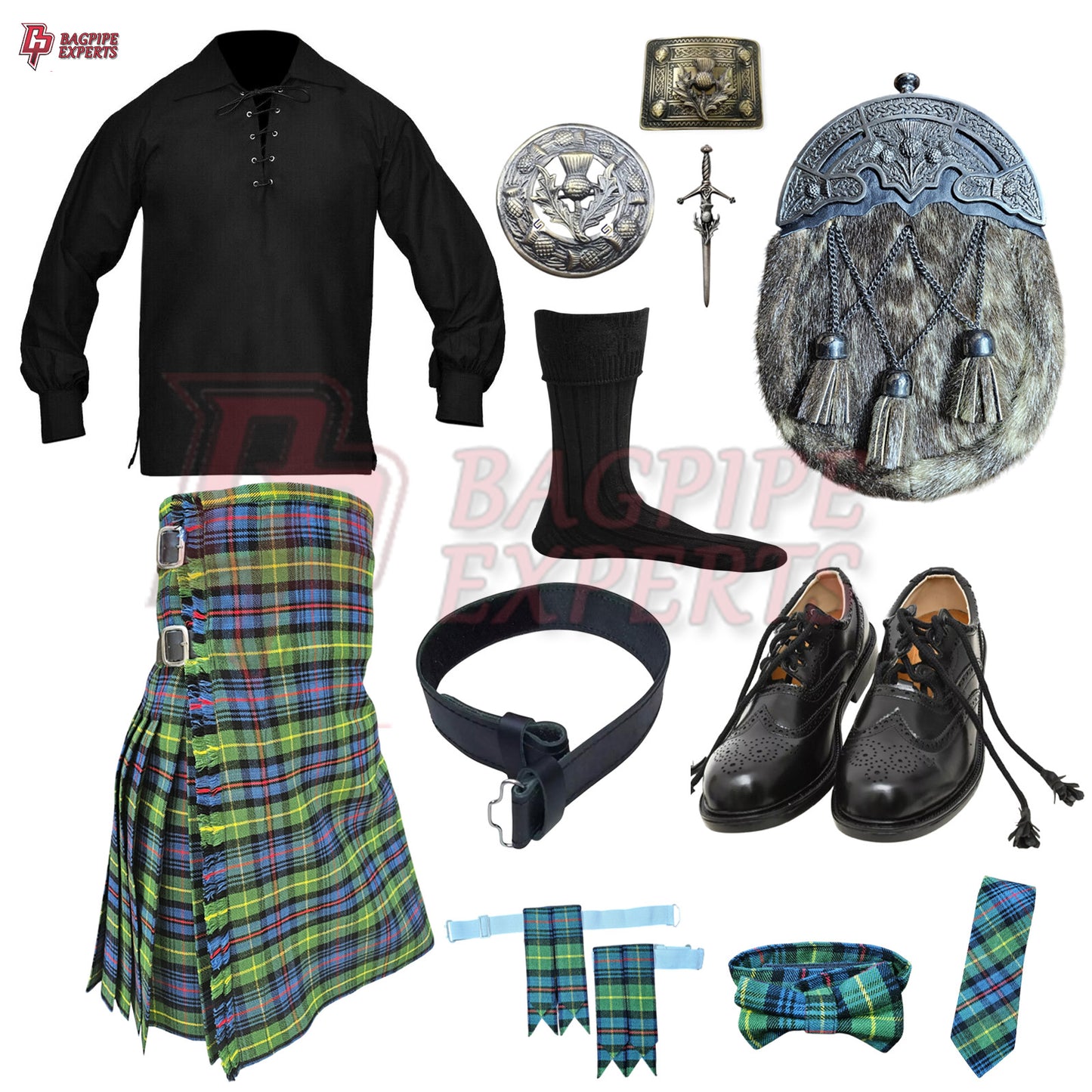Ferguson Ancient Tartan Highland Dress Set – Customizable Outfit