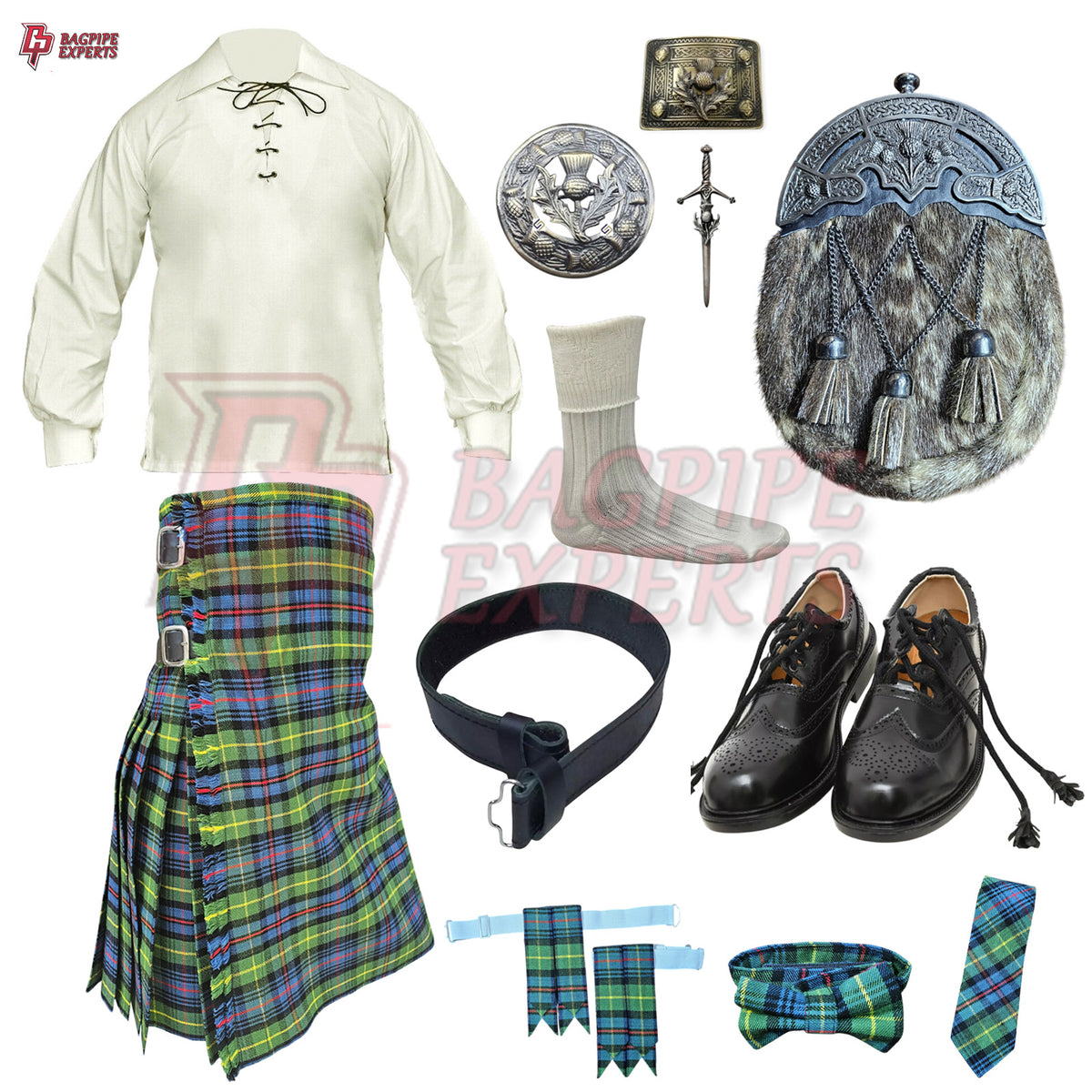 US Army Tartan Highland Dress Set – Customizable Outfit
