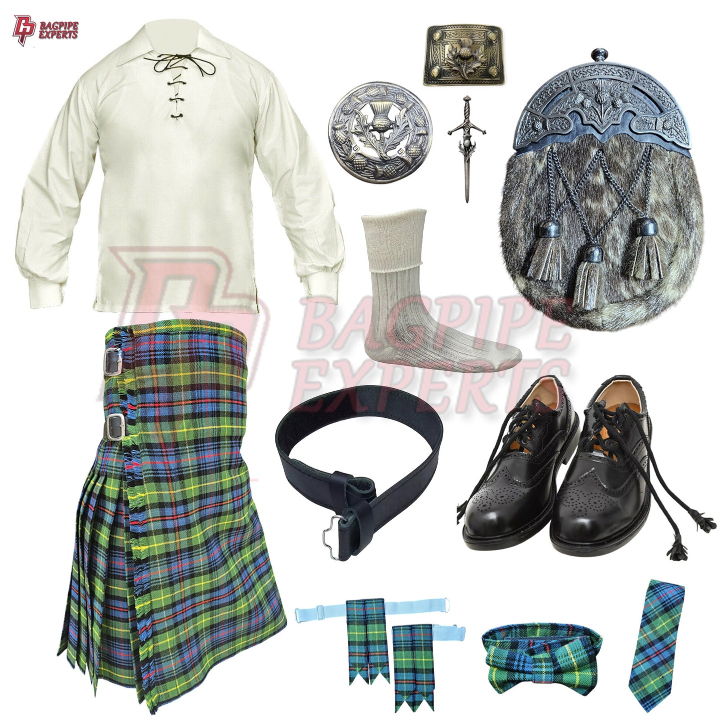 Ferguson Ancient Tartan Highland Dress Set – Customizable Outfit