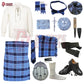 U.S. Navy Tartan Complete Highland Dress Set – Full Scottish Kilt Outfit with Accessories