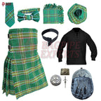 Irish Green Tartan Highland Dress Set – Customizable Outfit
