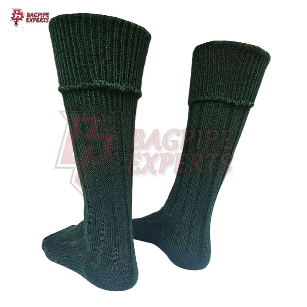 Premium Green Kilt Hose Socks – Authentic Scottish Highland Wear