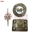 Scottish Kilt Belt Buckle – Antique Dragon Knot with Brooch & Pin