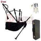 Great Highland Bagpipes – Black Velvet Silver Mount with Case & Reeds