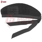 Scottish Glengarry Hat – Plain Black Pure Wool Highland Piper Cap