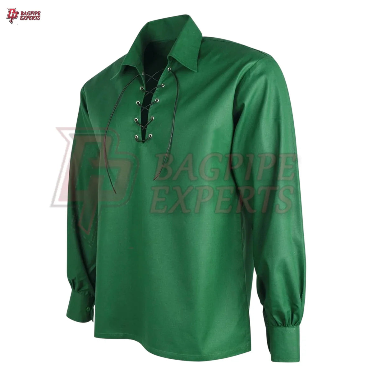 Green Jacobite Ghillie Shirt – Authentic Scottish Renaissance Top