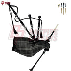 Great Highland Bagpipes – Gray Watch Tartan, Silver Mount with Case & Reeds
