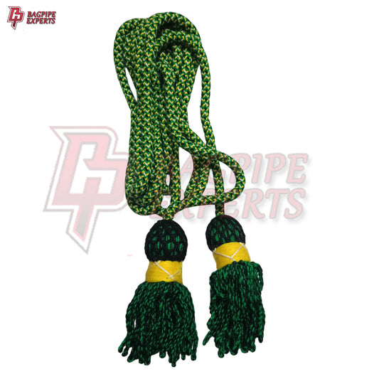 Scottish Bagpipe Drone Cord – Premium Irish Green Bugle Cord in Traditional Style