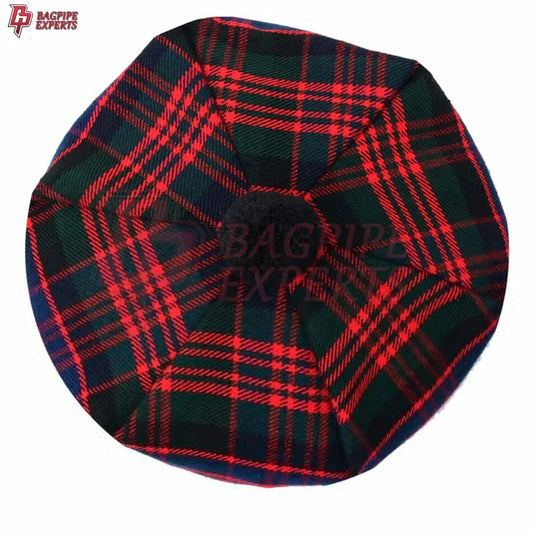 MacDonald Modern Tartan Tam O’Shanter – Traditional Scottish Tammy Cap