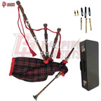 Great Highland Bagpipes – MacDonald Tartan with Natural Mount, Case & Reeds