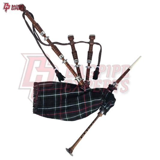 Great Highland Bagpipes – Mackenzie Tartan with Natural Mounts, Hard Case & Reeds