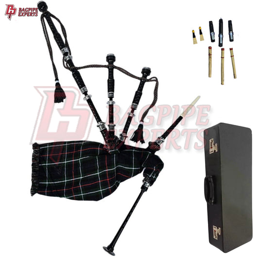 Great Highland Bagpipes – Mackenzie Tartan Silver Mount with Case & Reeds