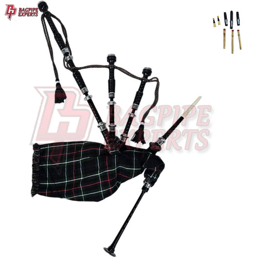 Great Highland Bagpipes – Mackenzie Tartan Silver Mount with Case & Reeds