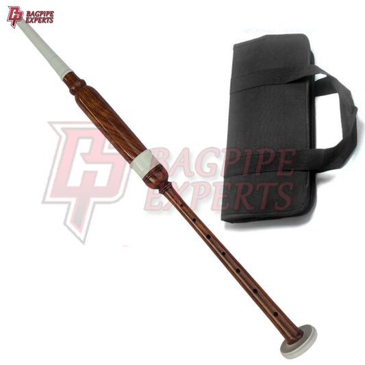 Bagpipe Practice Chanter – Natural Ivory Practice Chanter with Carry Bag for Beginners & Pipers